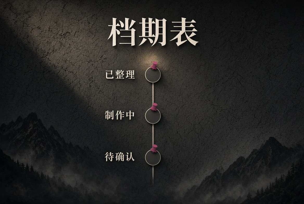 档期整理状态